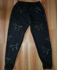 Victoria's secret Bling Pink Dog Sweatpants XS